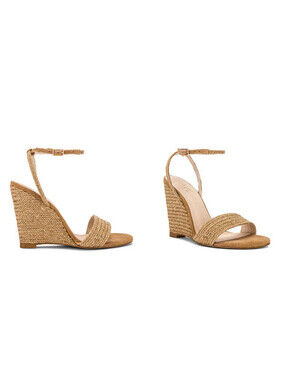 REVOLVE Ray  Lagoon Heel natural ankle strap size 8 NIB $178msrp